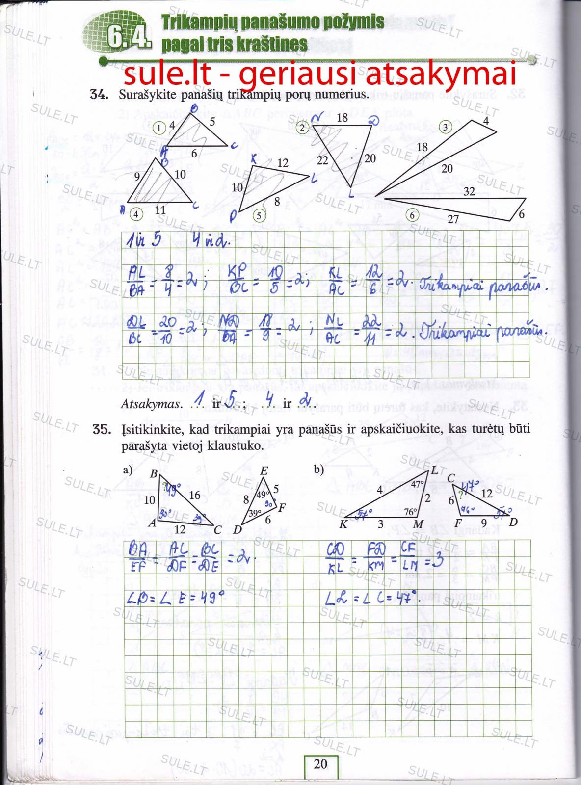 pratybu atsakymai