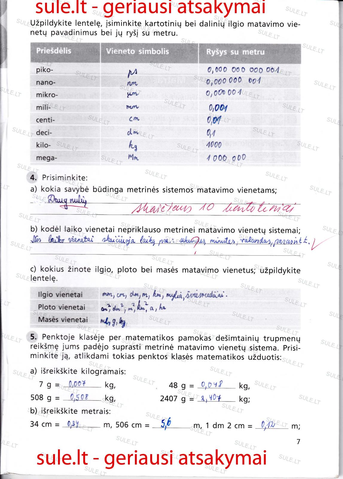 pratybu atsakymai