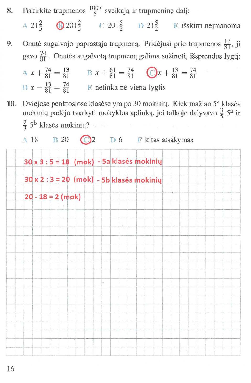 pratybu atsakymai