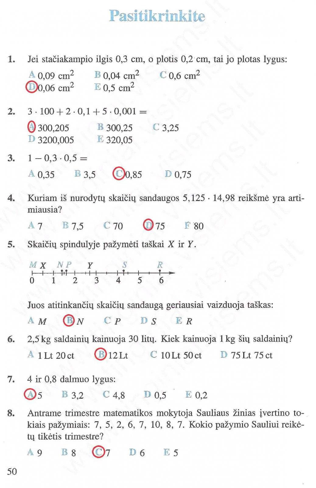 pratybu atsakymai