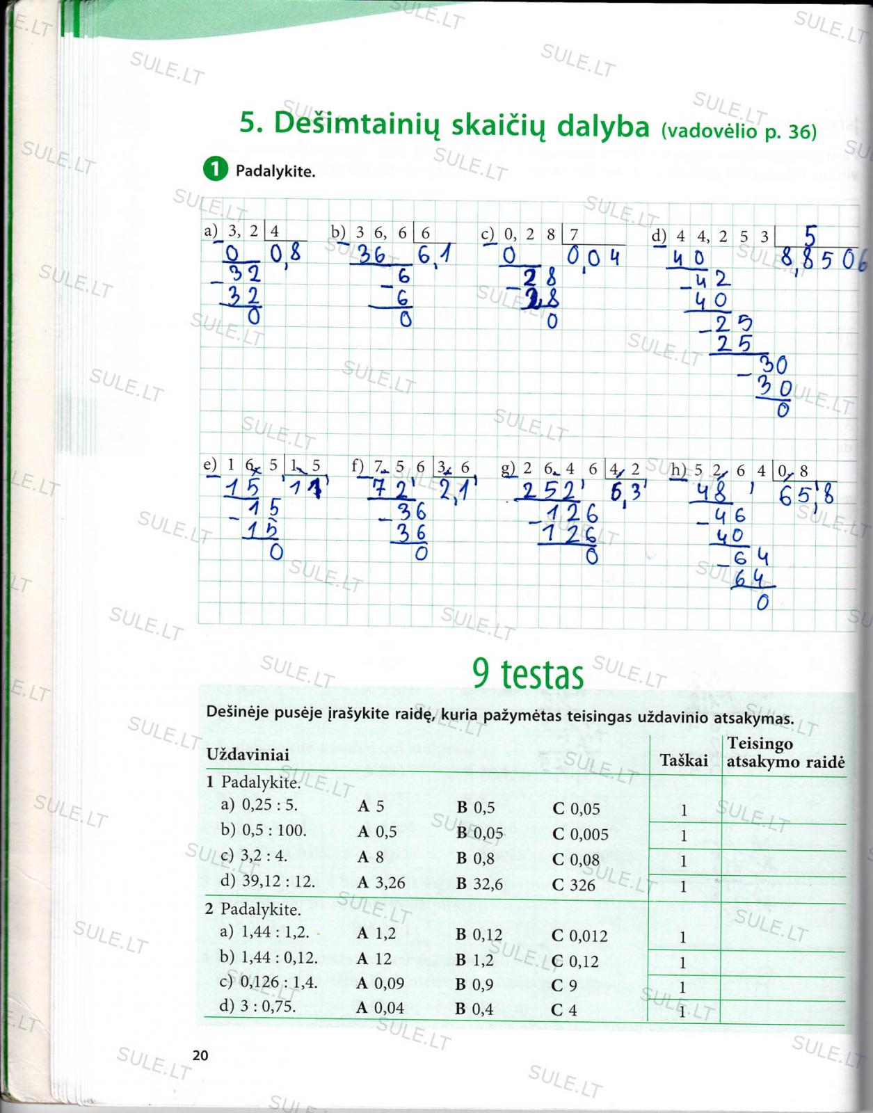 pratybu atsakymai