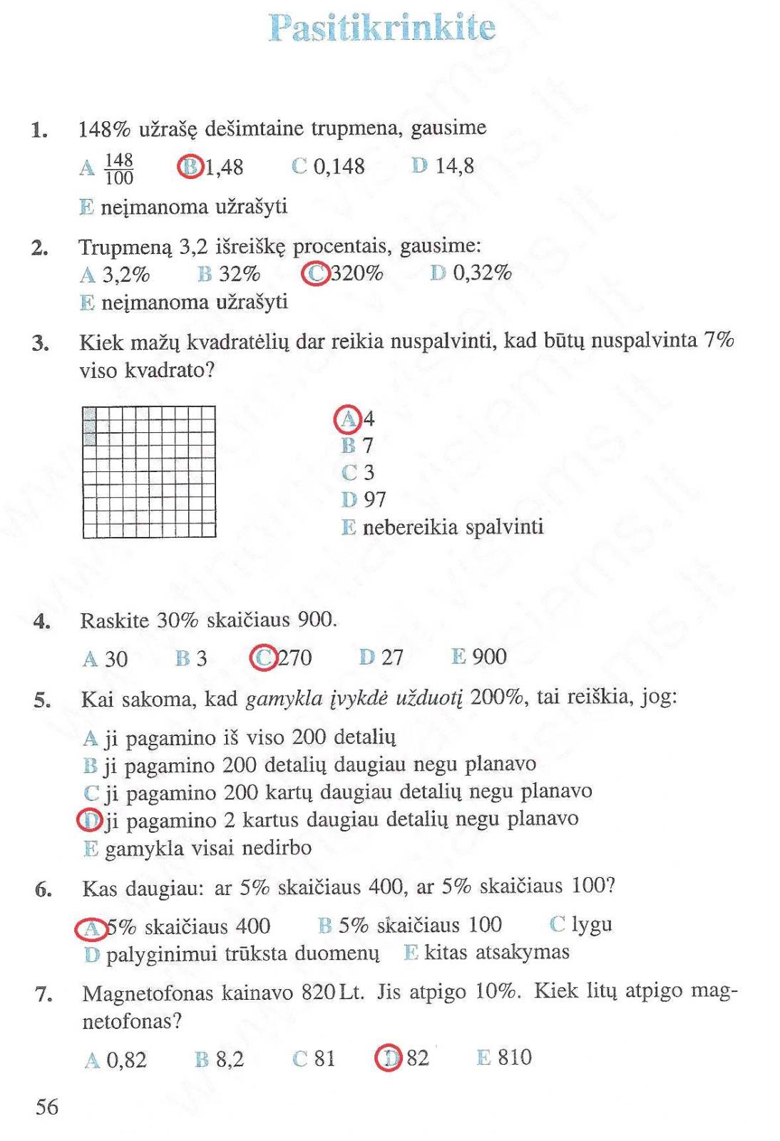 pratybu atsakymai